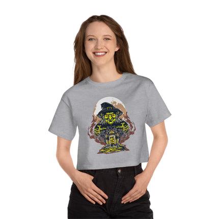 Halloween themed Champion Women's Heritage Cropper T-Shirt