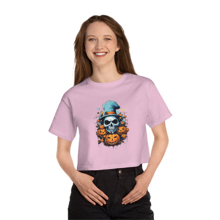 Champion Damen Heritage Cropper T-Shirt mit Halloween-Motiv