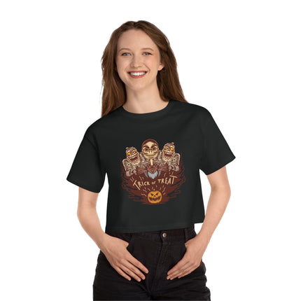 Halloween themed Champion Women's Heritage Cropper T-Shirt
