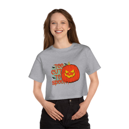 Champion Damen Heritage Cropper T-Shirt mit Halloween-Motiv