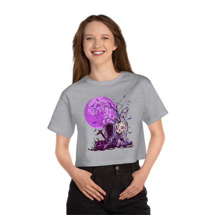 Halloween themed Champion Women's Heritage Cropper T-Shirt