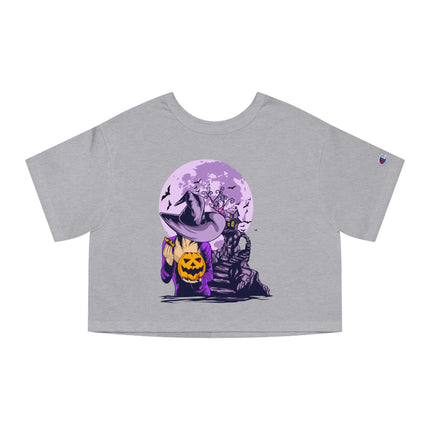 Halloween themed Champion Women's Heritage Cropper T-Shirt
