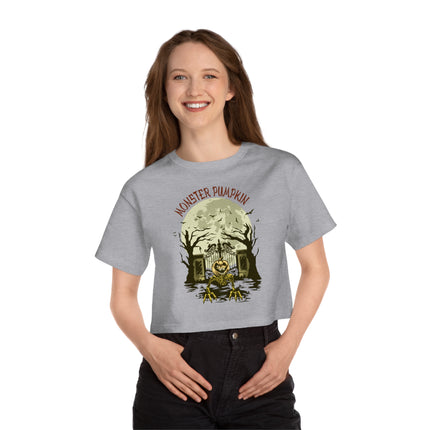 Halloween themed Champion Women's Heritage Cropper T-Shirt