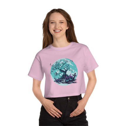 Halloween themed Champion Women's Heritage Cropper T-Shirt