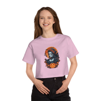 Champion Damen Heritage Cropper T-Shirt mit Halloween-Motiv