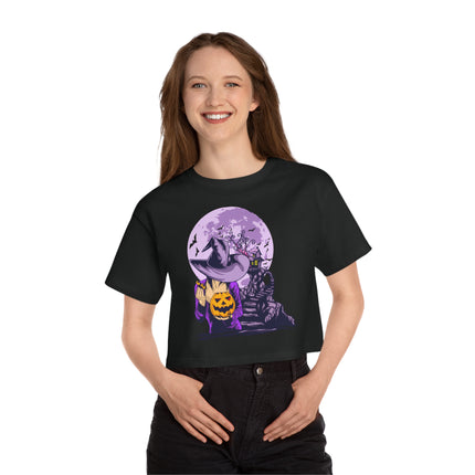 Halloween themed Champion Women's Heritage Cropper T-Shirt