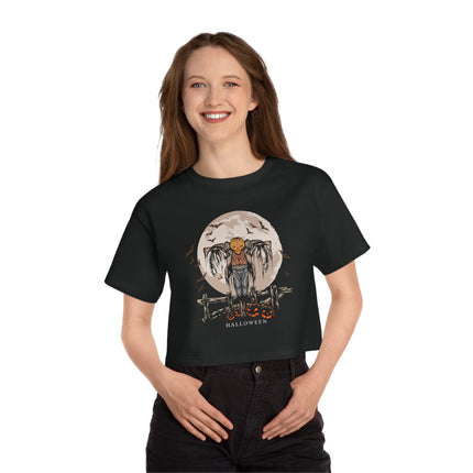 Halloween themed Champion Women's Heritage Cropper T-Shirt