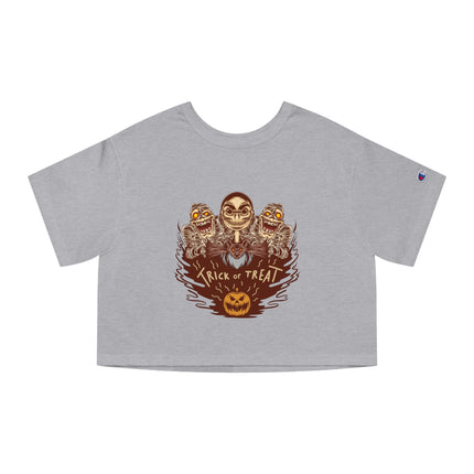 Halloween themed Champion Women's Heritage Cropper T-Shirt