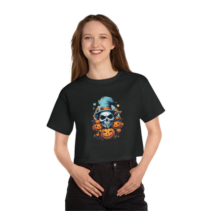 Champion Damen Heritage Cropper T-Shirt mit Halloween-Motiv