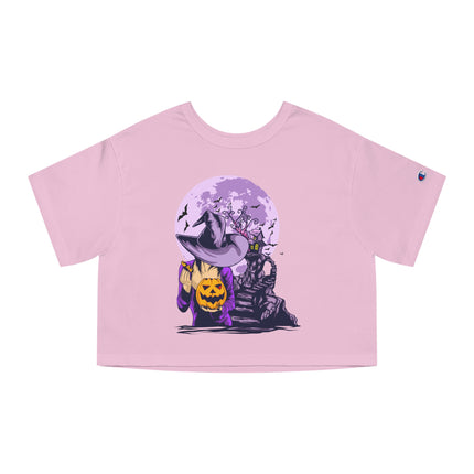 Halloween themed Champion Women's Heritage Cropper T-Shirt