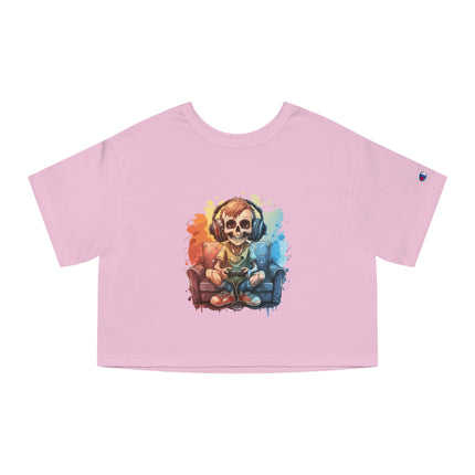 Champion Damen Heritage Cropper T-Shirt mit Halloween-Motiv