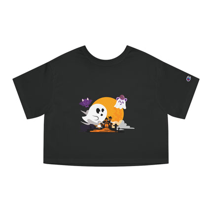 Champion Damen Heritage Cropper T-Shirt mit Halloween-Motiv
