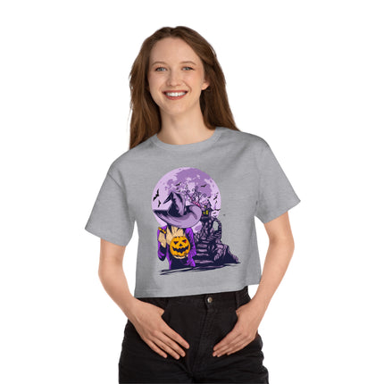 Halloween themed Champion Women's Heritage Cropper T-Shirt