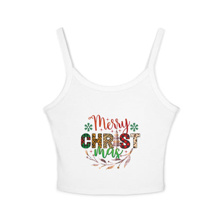 Weihnachtsmotiv Damen Spaghettiträger Tank Top 