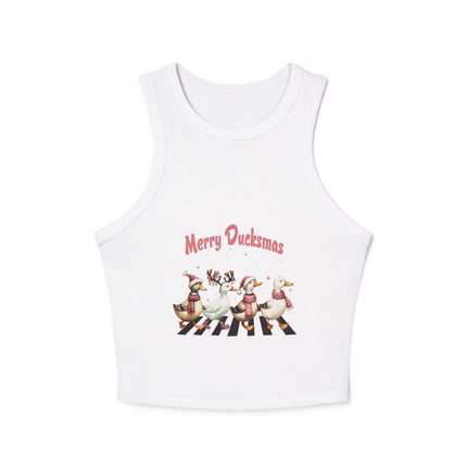 Christmas themed Women's Micro Rib Racer Tank Top
