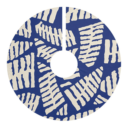 Cute Blue Pattern design themed Christmas Tree Skirts