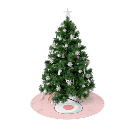 Cute Bunny with Rainbow design themed Christmas Tree Skirts