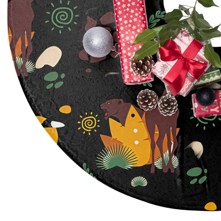 Cute Giraffe Pattern design themed Christmas Tree Skirts