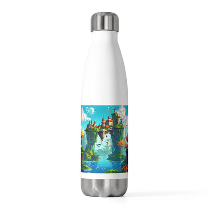 Isolierte Flasche mit wunderschönem Insellandschafts-Design, 590 ml 