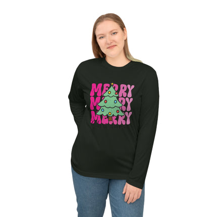 Christmas themed Unisex Performance Long Sleeve Shirt