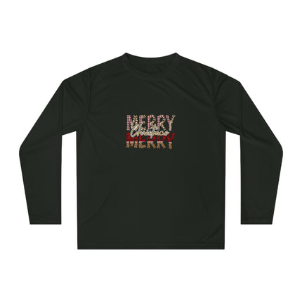 Christmas themed Unisex Performance Long Sleeve Shirt