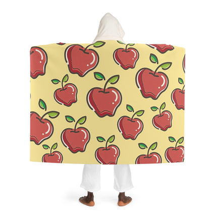 Niedliche Apple Muster Design Themen Kapuze Sherpa Fleece Decke 