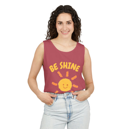 Be Shine Graphic design Unisex Garment-Dyed Tank Top
