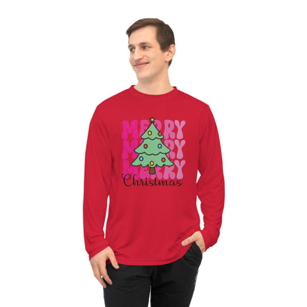 Christmas themed Unisex Performance Long Sleeve Shirt