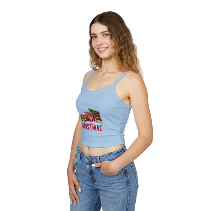 Weihnachtsmotiv Damen Spaghettiträger Tank Top 