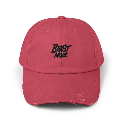 Unisex Distressed Cap mit Typografie-Motiven 