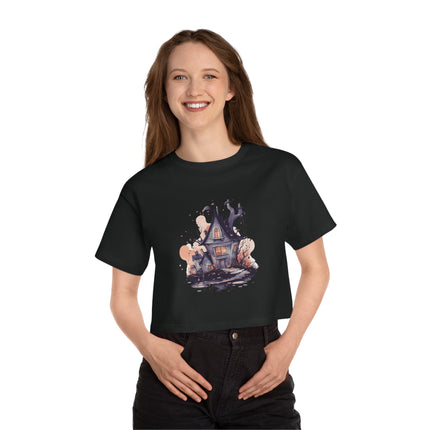 Champion Damen Heritage Cropper T-Shirt mit Halloween-Motiv