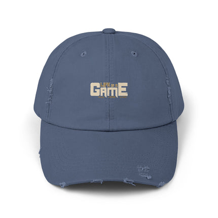 Unisex Distressed Cap mit Typografie-Motiven 
