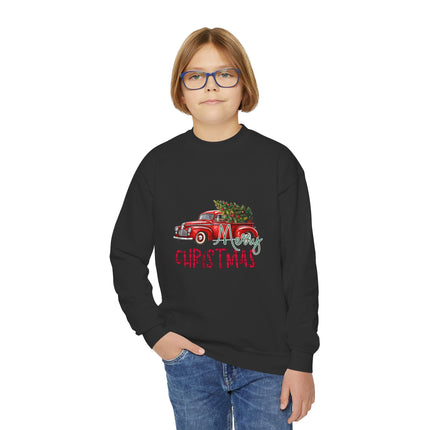 Christmas themed Youth Crewneck Sweatshirt