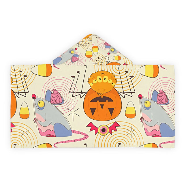 Halloween Pattern design themed Youth Hooded Towel