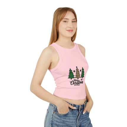 Weihnachtliches Damen Micro Rib Racer Tank Top