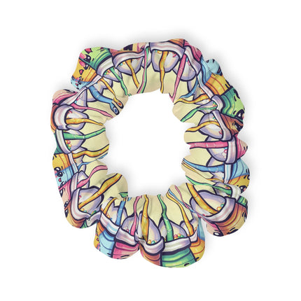 Cute Boba tea and friends design themed Scrunchie