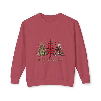 Christmas themed Unisex Lightweight Crewneck Sweatshirt