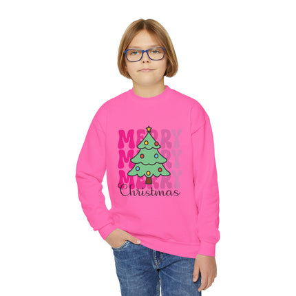 Christmas themed Youth Crewneck Sweatshirt