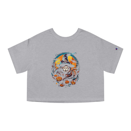 Champion Damen Heritage Cropper T-Shirt mit Halloween-Motiv