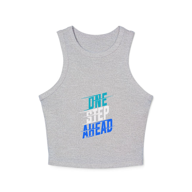 Damen Micro Rib Racer Tank Top mit Typografie-Motiven