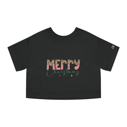 Christmas themed Champion Women's Heritage Cropper T-Shirt