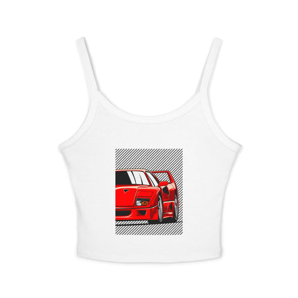 Auto-Enthusiasten Themen Damen Spaghetti Strap Tank Top 
