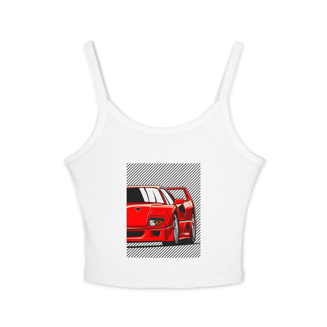 Auto-Enthusiasten Themen Damen Spaghetti Strap Tank Top 