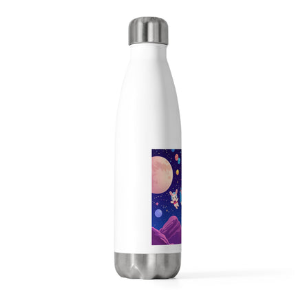Isolierte Flasche mit bezauberndem Hasen-im-Weltraum-Design (20 oz) 