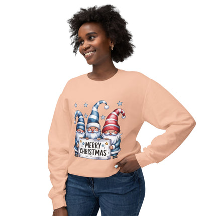 Christmas themed Unisex Lightweight Crewneck Sweatshirt