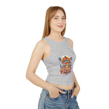 Halloween-Themen Damen Micro Rib Racer Tank Top
