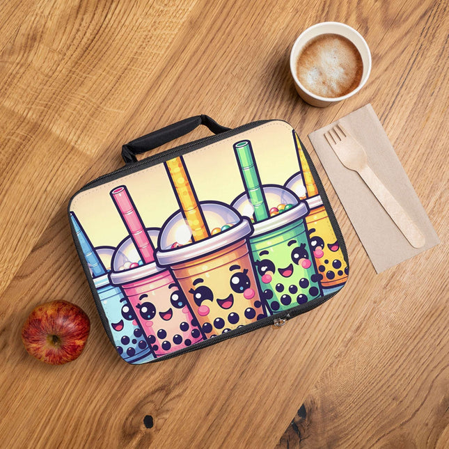 Cute Boba tea and friends design themed Lunch Bag