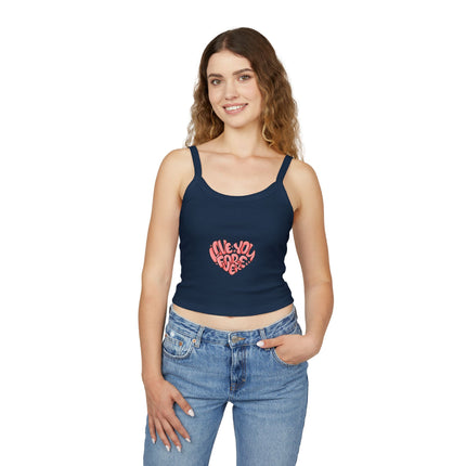 Typografie Themen Damen Spaghetti Strap Tank Top 