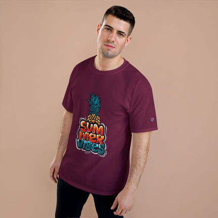Champion-T-Shirt mit Typografie-Motiv