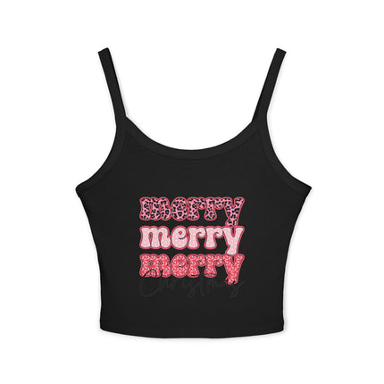Weihnachtsmotiv Damen Spaghettiträger Tank Top 